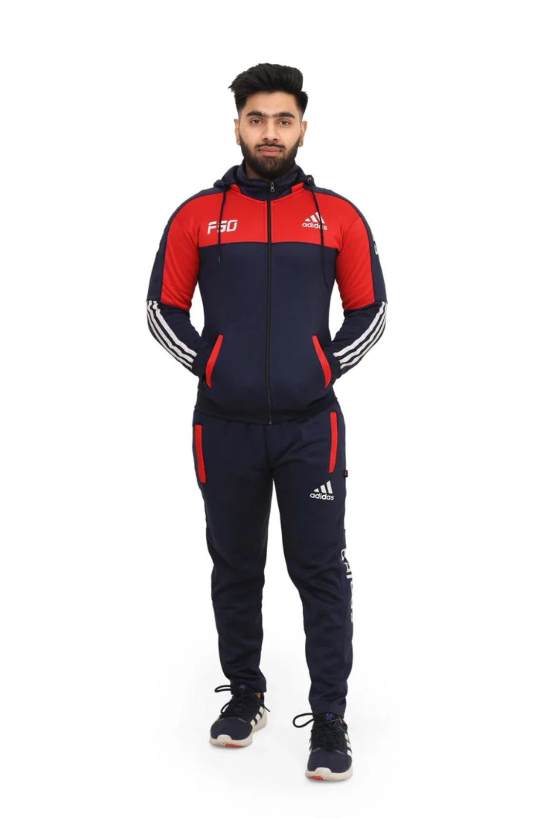 Blue adidas Men's Hooded Track Suit