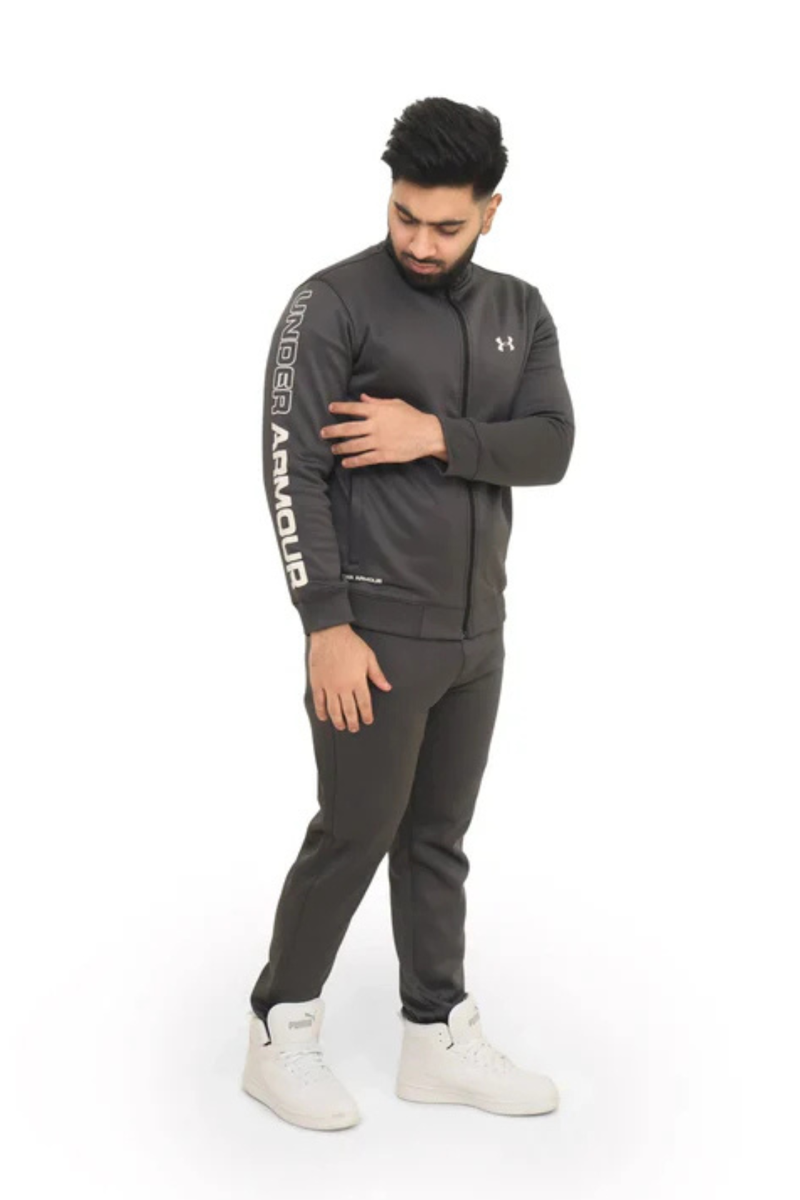 Grey Under Armour Men's Knit Track Suit